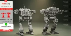 MWO Shadow Cat 3D Printing Model | Assembly + Action