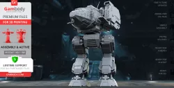 MWO Stalker 3D Printing Model | Assembly + Action