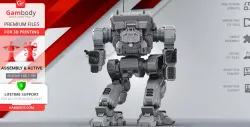 MWO Warhawk 3D Printing Model | Assembly + Action