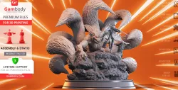 Naruto and Kurama 3D Printing Figurines in Diorama | Assembly