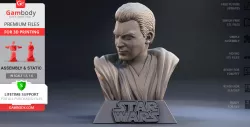 Obi-Wan Kenobi Bust 3D Printing Figurine | Assembly
