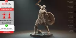Odyssey Spartan Warrior 3D Printing Figurine | Assembly