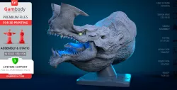 Otachi Bust 3D Printing Figurine | Assembly