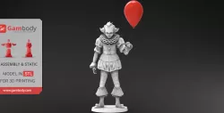 Pennywise Clown from "IT" 3D Printing Miniature | Assembly