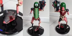 Pickle Rick With Guns 3D Printing Figurine | Assembly