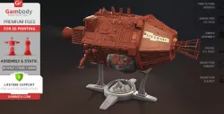 Red Dwarf Mining Ship 3D Printing Model | Assembly