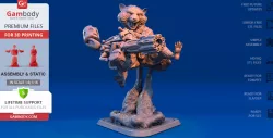 Rocket Raccoon 3D Printing Figurine | Assembly