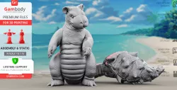 Slowbro 3D Printing Figurine | Assembly