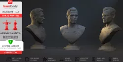 Superman Bust 3D Printing Figurine | Assembly
