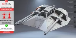 T-47 Snowspeeder 3D Printing Model | Assembly