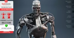 T-800 Endoskeleton 3D Printing Figurine | Assembly + Action
