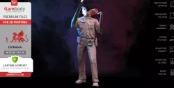 Terminator T-1000 Damaged for Diorama 3D Printing Figurine | Assembly