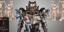 Tesla Power Armor 3D Model | Static Miniature