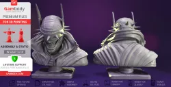 The Batman Who Laughs Bust 3D Printing Figurine | Assembly