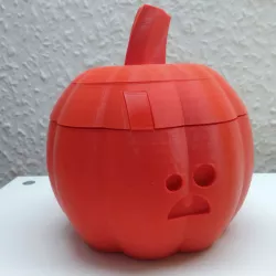 Twist Lock Small Scared Face Pumpkin