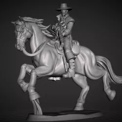 West Hunter on horseback