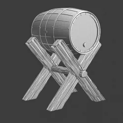 $1.00Barrel holder - for medieval camp life