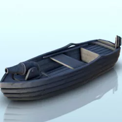$1.40Paddle boat with powder cannon (1) - Pirate Jungle Island Beach Piracy Caribbean Medieval terrain