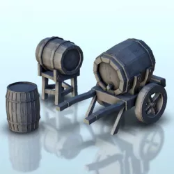 $1.80Set of medieval barrels (1) - Pirate Jungle Island Beach Piracy Caribbean Medieval terrain