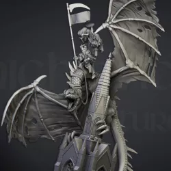 $12.00Ezekiel, Lord Necromancer on Flying Monster - Highlands Miniatures