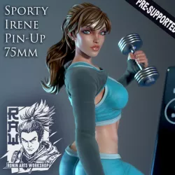 $14.99Sporty Irene Pin Up 75mm Pre-Supported