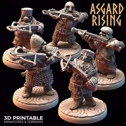 $15.00DWARF RANGED: Dwarves in Chain Mail with Crossbows /Modular/ /Pre-supported/