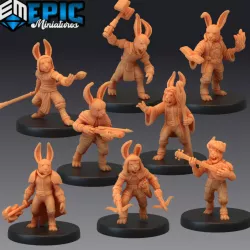$15.90Bunny Folk Set / Rabbit Warrior / Rodent Soldier / Hare Army