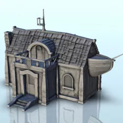 $2.30Harbour office with accessories (3) - Pirate Jungle Island Beach Piracy Caribbean Medieval terrain