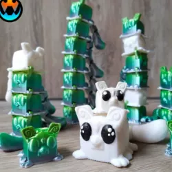 $2.35Sugar Cube Gliders, Stackable, Articulating Flexi Wiggle Pet, Print in Place, No Supports, Sugar Glider