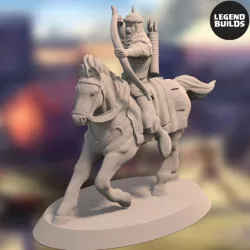 $2.99Light Cavalry of the Empire of Jagrad with Bow and Arrow – Pose 1 – 3D printable miniature – STL file