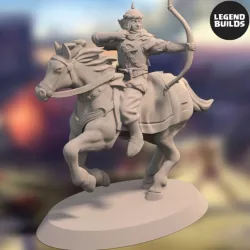 $2.99Light Cavalry of the Empire of Jagrad with Bow and Arrow – Pose 2 – 3D printable miniature – STL file