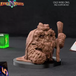 $2.99Old Wise Owlkin Miniature - Pre-Supported