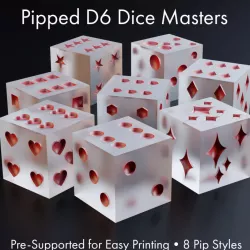 $20.00Dice Masters - Sharp-Edged Pipped D6 Set - 8 Pip Styles - Pre-Supported