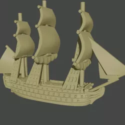 $24.991/2400 Famous Napoleonic Ship Set (7 models) + Blender Customiser Files