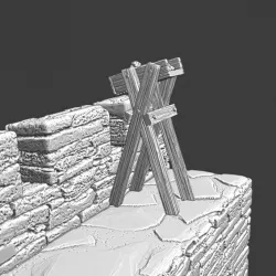 $3.00Medieval Stone dispenser - and wall section