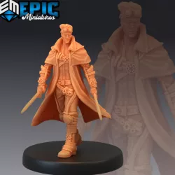 $3.90Adventurer Isaac Swords / Male Human Hero / Steampunk Tech Character