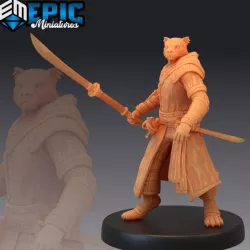 $3.90Catfolk Panther Pirate Naginata / Corsair Captain Master / Werejaguar Warrior / Male Were Puma