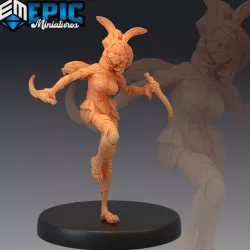 $3.90Female Werebunny Dagger / Bunny Woman Hybrid / Rabbit Folk / Rodent Warrior / Hare Army
