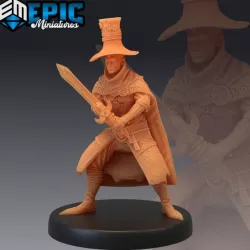 $3.90Gear Wizard Gabriel Sword / Male Magician / Steampunk Tech Character