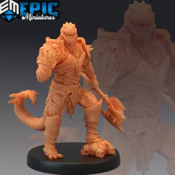 $3.90Lizardfolk Warrior Axe /Reptile Soldier / Draconic Lizard / Dragonborn