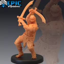 $3.90Lizardfolk Warrior Dual Sword /Reptile Soldier / Draconic Lizard / Dragonborn