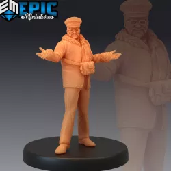 $3.90Train Conductor Greeting / Male Human / Steampunk Tech Character