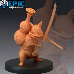 $3.90Wandering Neko Fighting / Sword Cat / Steampunk Tech Battle Animal