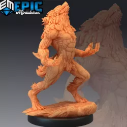 $3.90Werewolf Brute Howling / Man Wolf Hybrid / Chaotic Evil Humanoid / Shapechanger