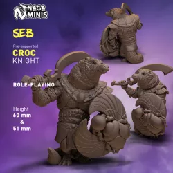 $3.99(Pre-supported) Crocodile Folk Knight