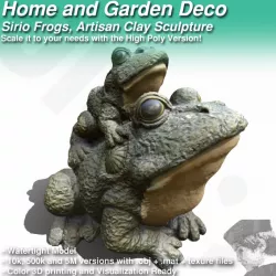 3D printable Sirio Frogs, Artisan Home Deco Ready for Color 3D printing