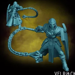 $4.00Female Bounty Hunter Cleric with Flail and Shield (PRESUPPORTED)