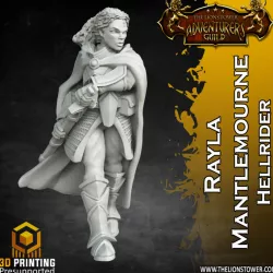 $4.00Rayla Mantlemourne - Hellrider (32mm scale presupported miniature)