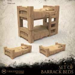 $4.00Set of Barracks beds