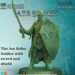 $4.00The Aes Sidhe Soldier with sword and shield